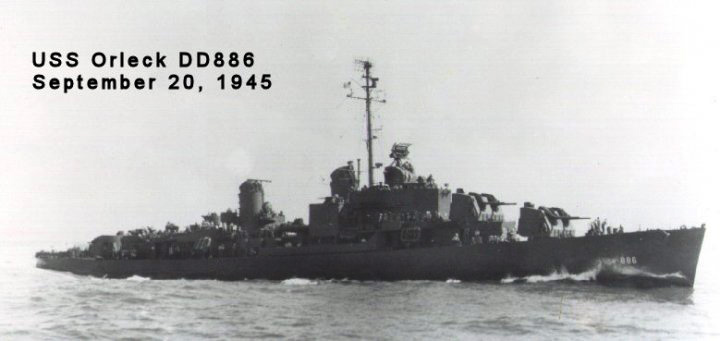 USS Orleck DD-886 Commissioning September 20, 1945