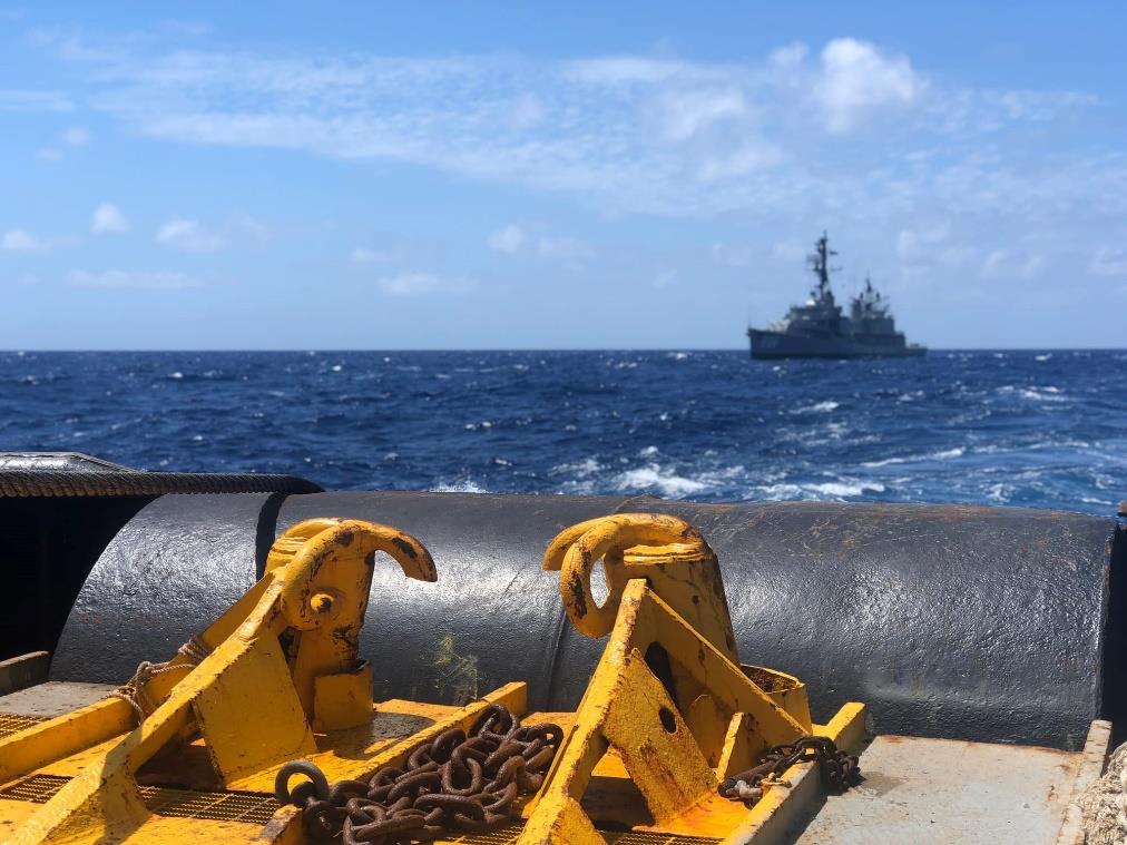 USS Orleck in Tow